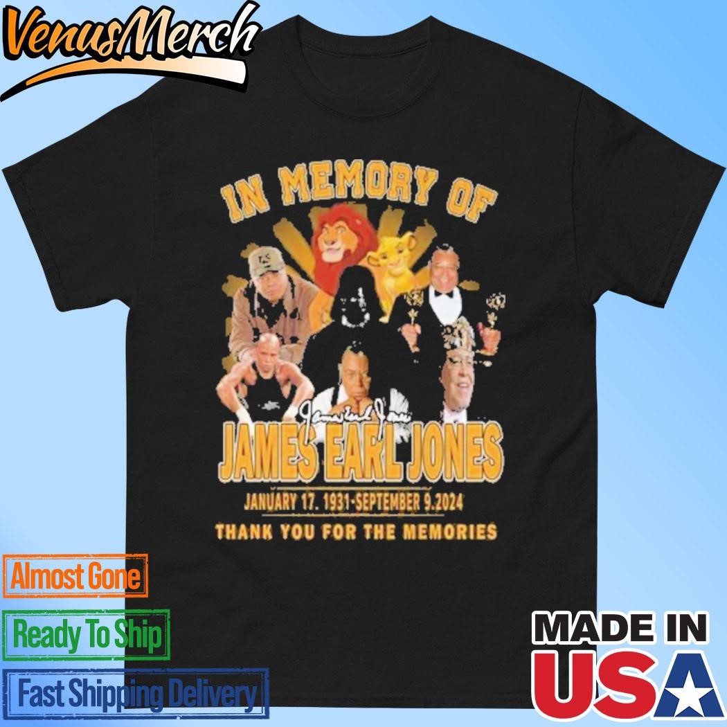 Official In Memory Of James Earl Jones 1931-2024 Thank You For The Memories T-Shirt