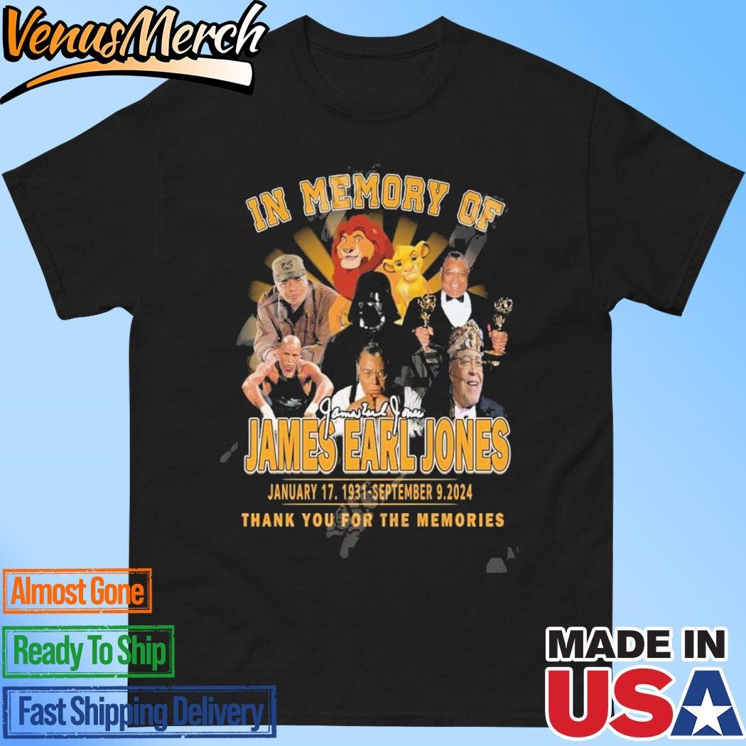 Official In Memory Of James Earl Jones January 17. 1931 – September 9. 2024 Thank You For The Memories T-Shirt