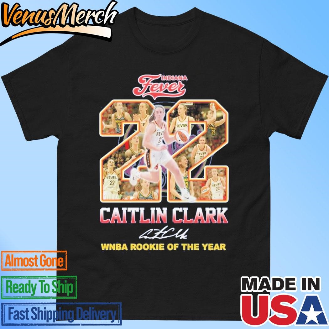 Official Indiana Fever x Caitlin Clark 22 WNBA Rookie Of The Years T-Shirt