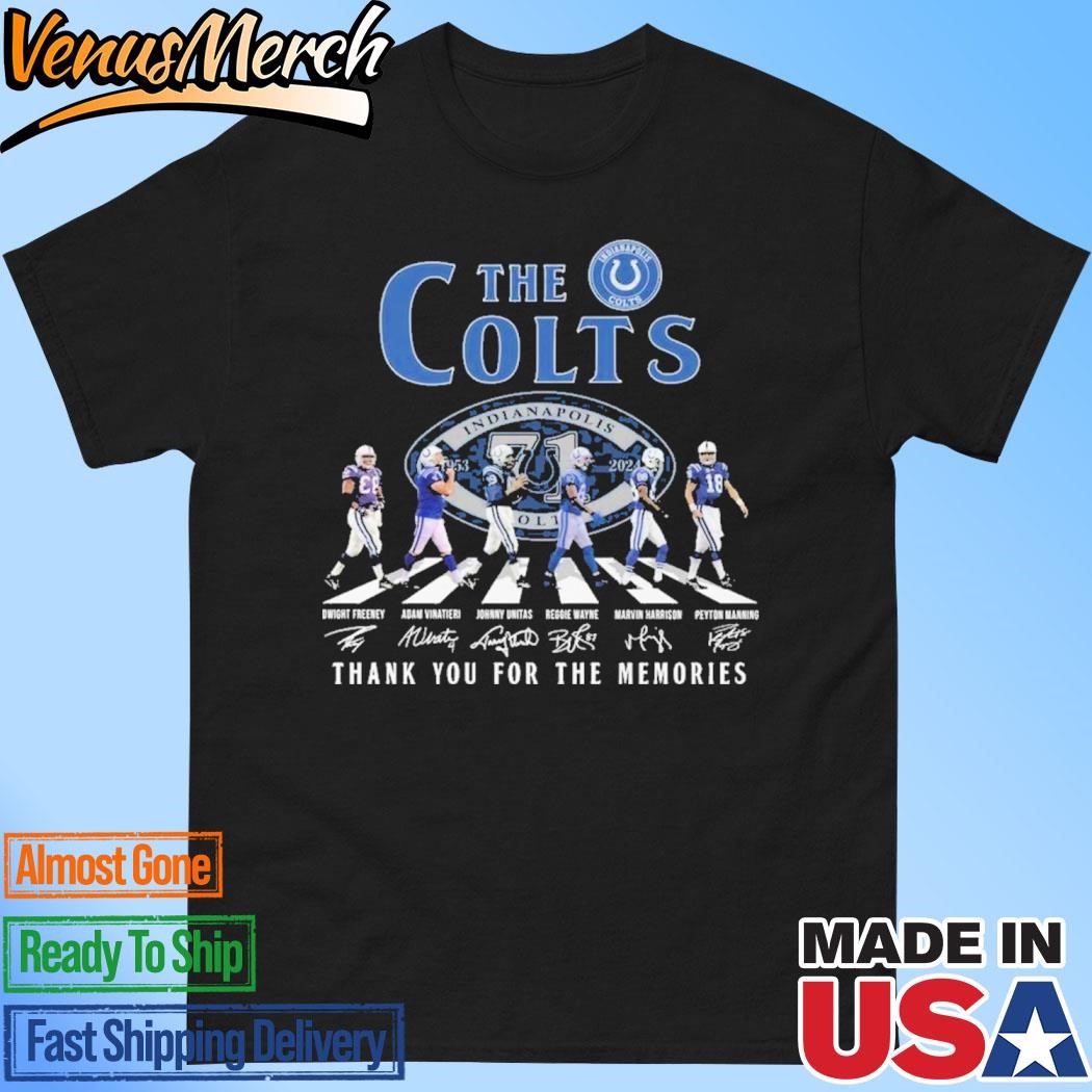 Official Indianapolis Colts The Legends Of The Colts 71 Years Of Memories T-Shirt