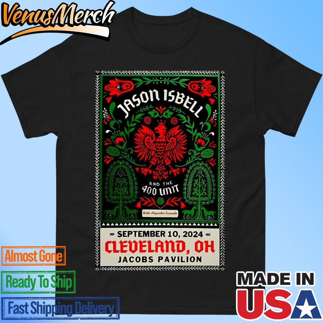 Official Jason Isbell And The 400 Unit September 10, 2024 Cleveland, OH Tour Poster Shirt