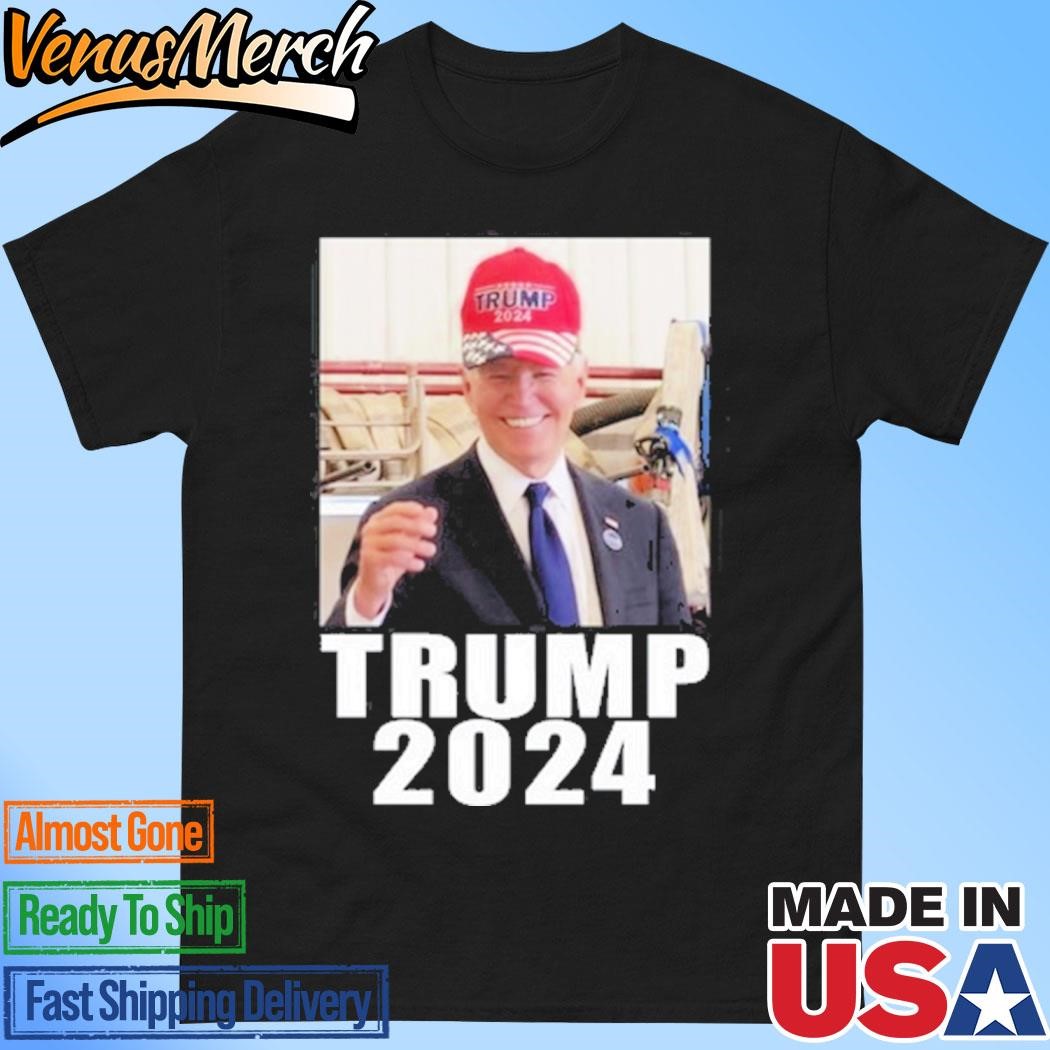 Official Joe Biden Wearing Trump 2024 Hat Shirt