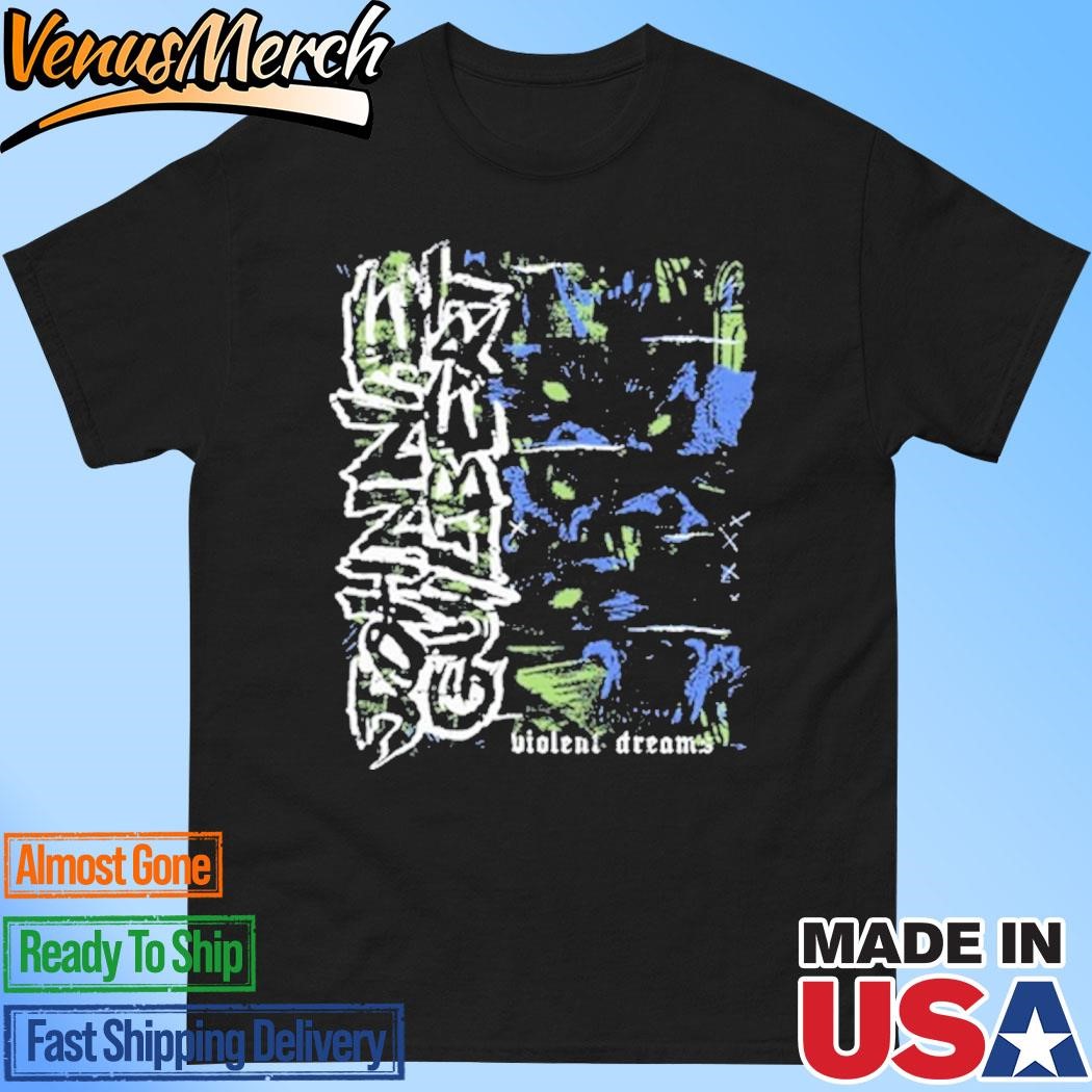 Official Johnnie Guilbert Violent Dream Wolf Blue Green Shirt