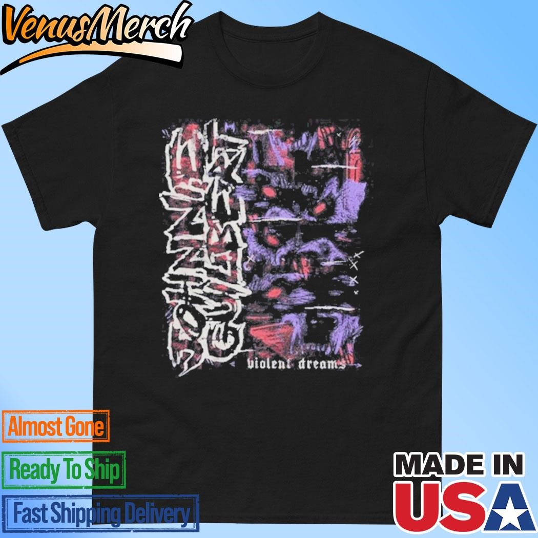 Official Johnnie Guilbert Violent Dream Wolf Red Blue Black Shirt