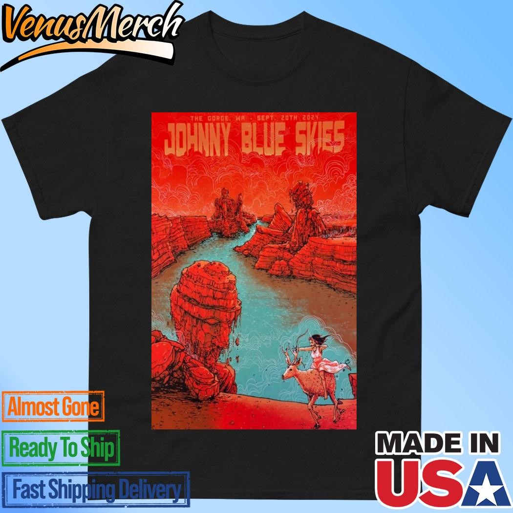 Official Johnny Blue Skies 9 20 2024 The Gorge Amphitheatre Quincy, WA Concert Poster Shirt