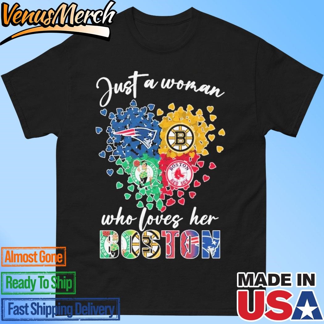 Official Just A Woman Who Loves Her Boston Unisex T-Shirt