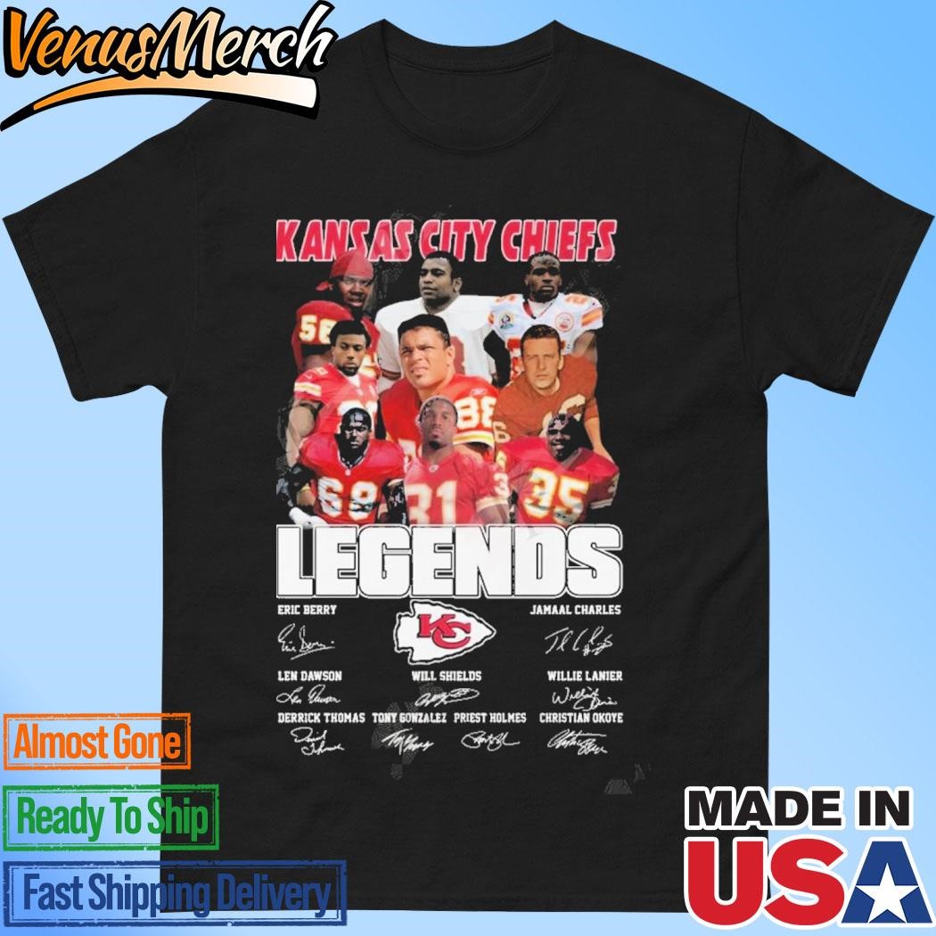 Official Kansas City Chiefs Legends Signatures T-Shirt