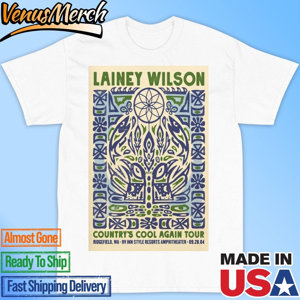 Official Lainey Wilson September 28 2024 Live In RV Inn Style Resorts Amphitheater, Ridgefield, WA Tour Poster Shirt