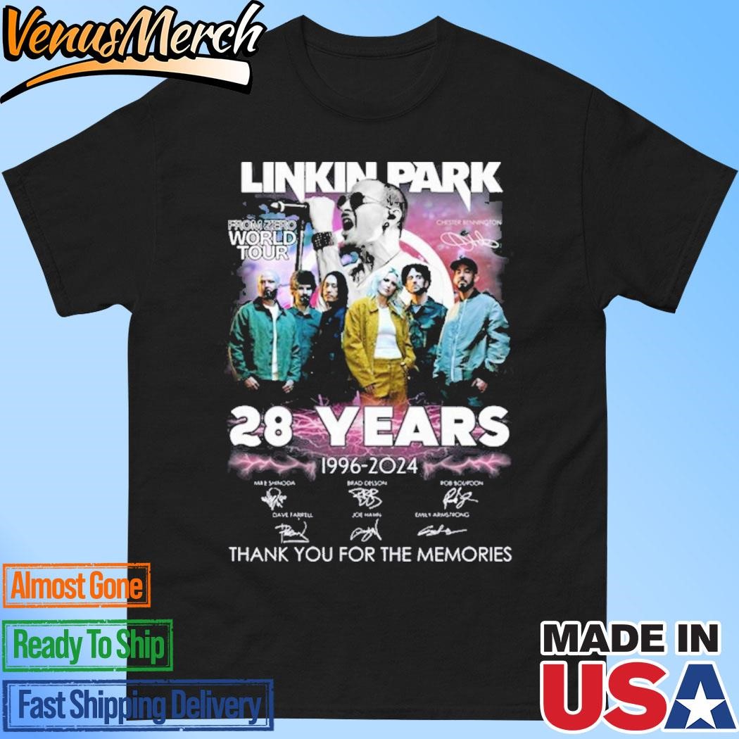 Official Linkin Park 28 Years 1996-2024 Signature Thank You For The Memories Unisex T-Shirt