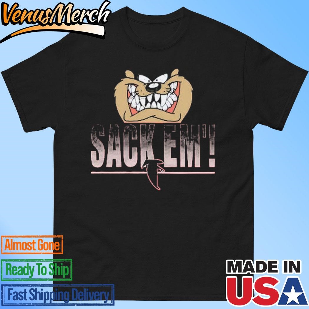 Official Looney Tunes Taz Sack Em X Atlanta Falcons Shirt