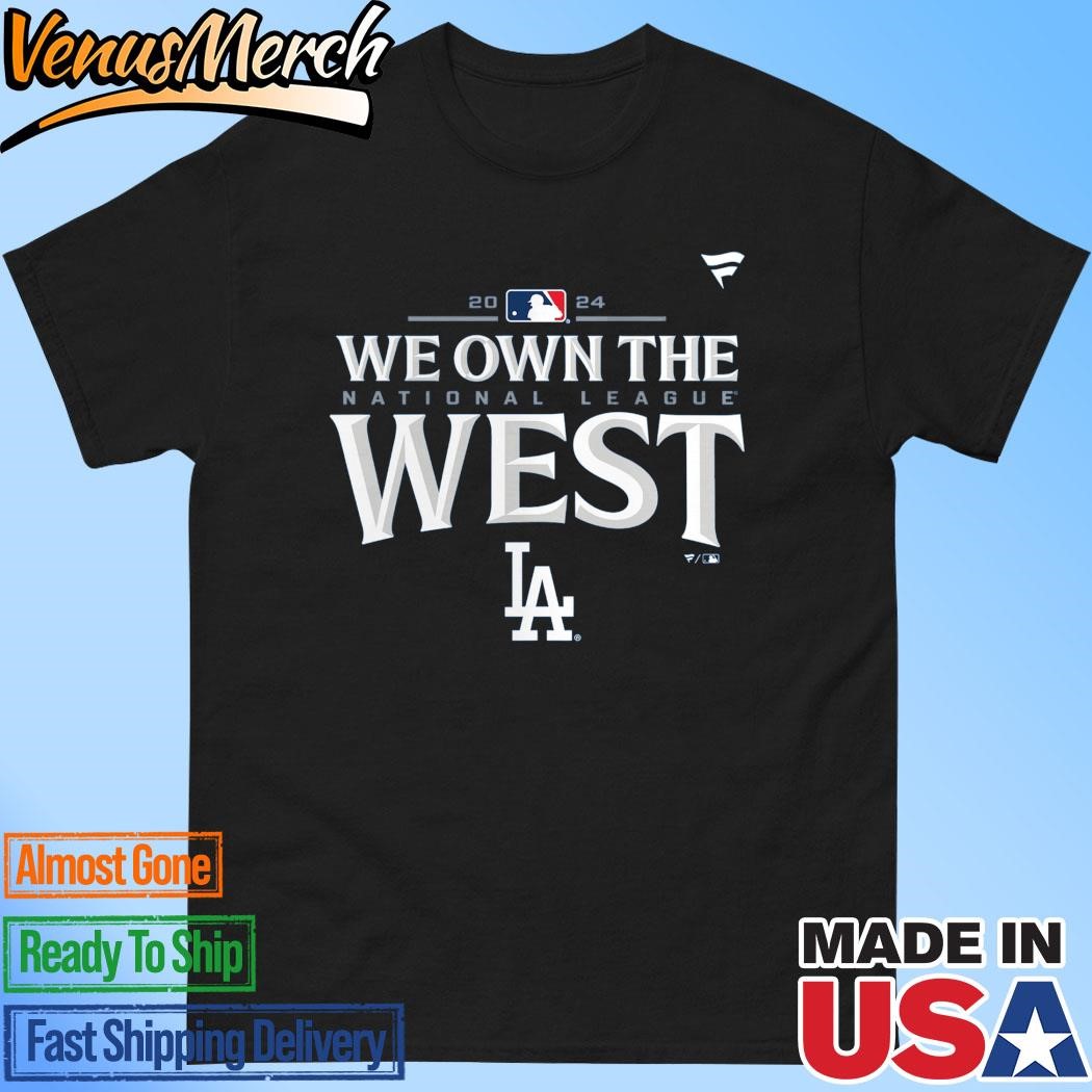 Official Los Angeles Dodgers 2024 NL West Division Champions Locker Room T-Shirt