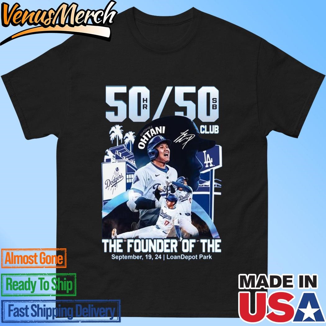 Official Los Angeles Dodgers Shohei Ohtani The Founder Of The 50_50 Club T-Shirt