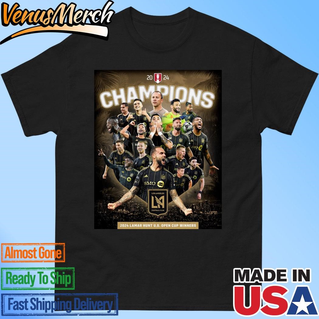 Official Los Angeles Football Club 2024 Lamar Hunt US Open Cup Champions Unisex T-Shirt