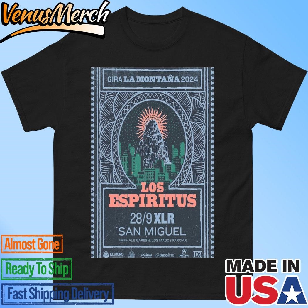 Official Los Espiritus September 28 2024 XLR Club in San Miguel Argentina Tour Poster Shirt