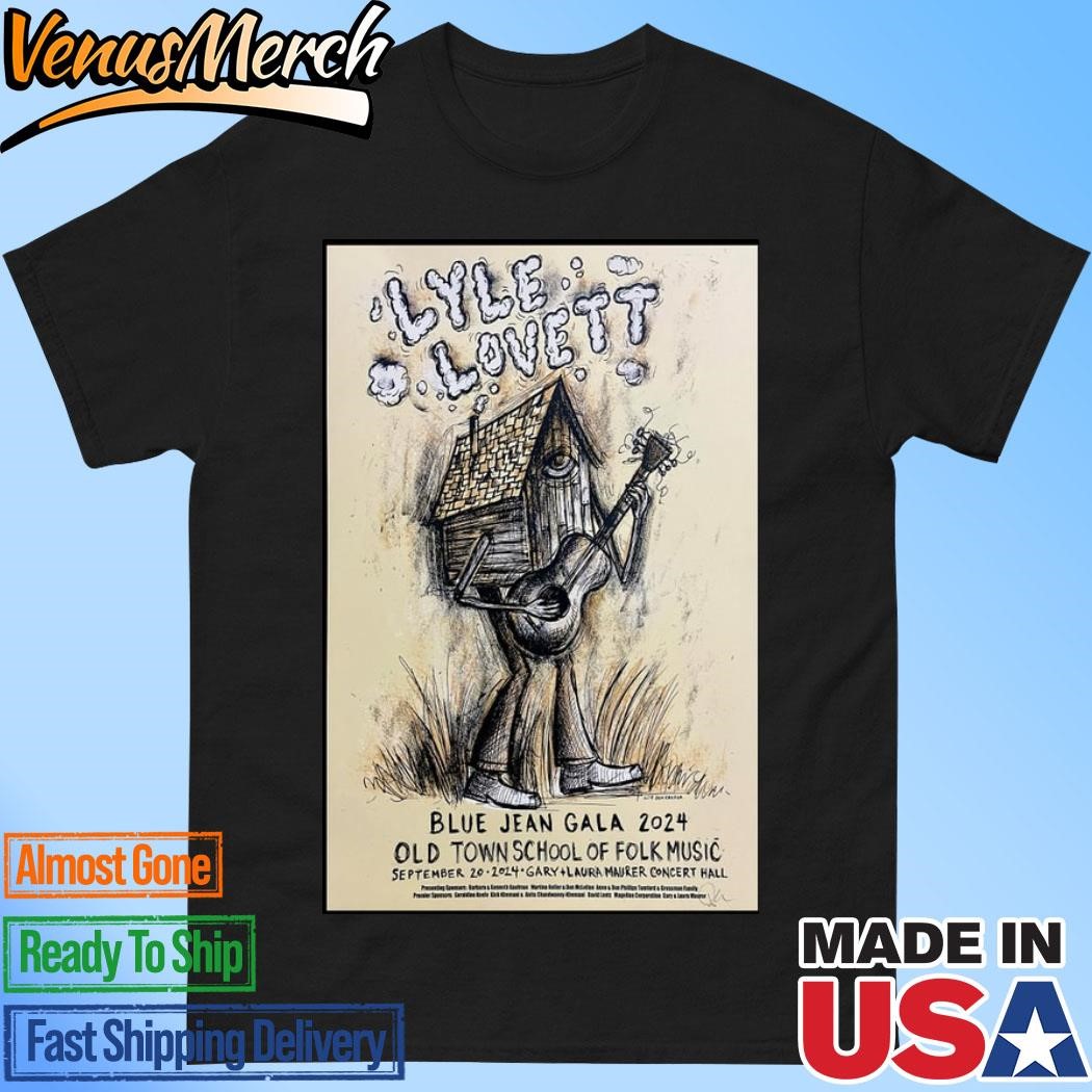 Official Lyle Lovett Blue Jean Gala September 20 2024 Poster Shirt