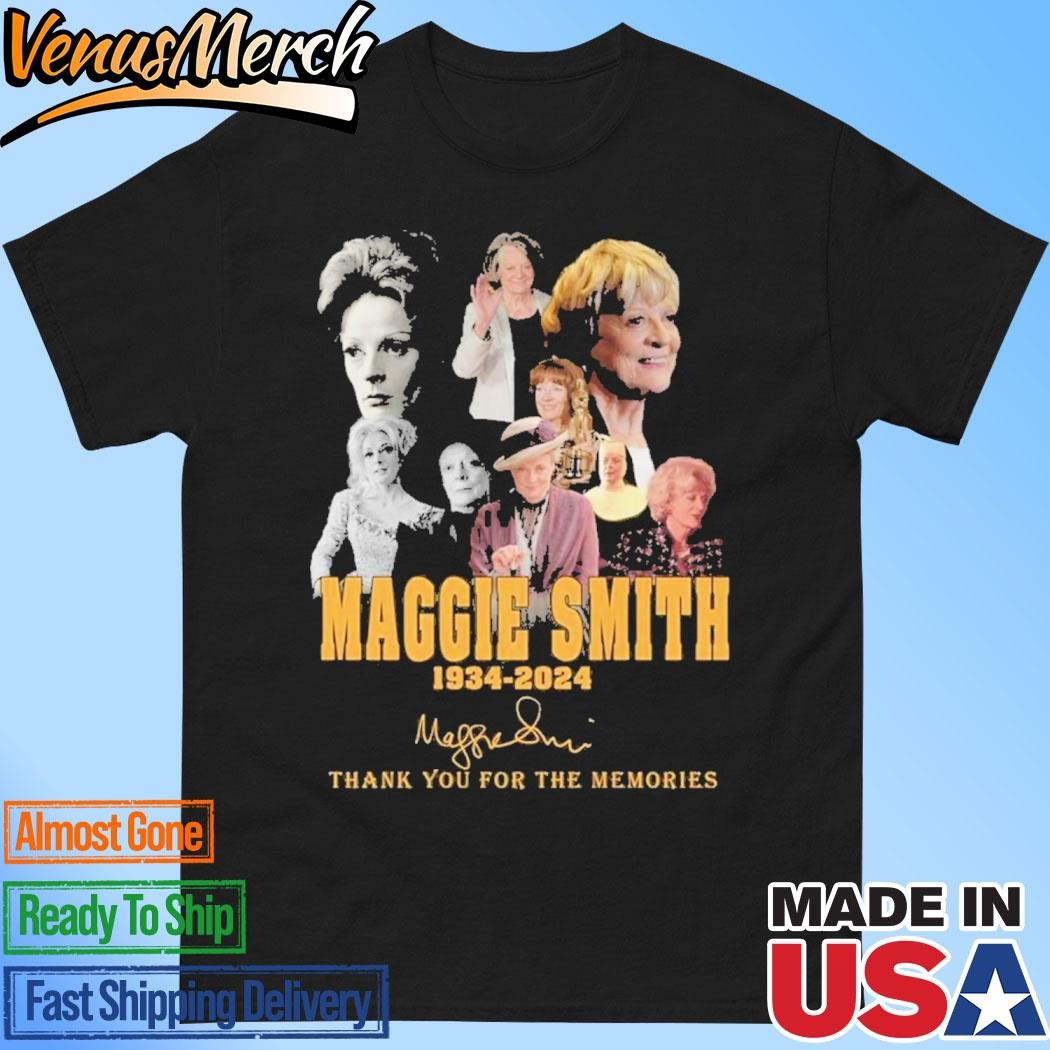 Official Maggie Smith 1934-2024 Thank You For The Memories Signature T-Shirt