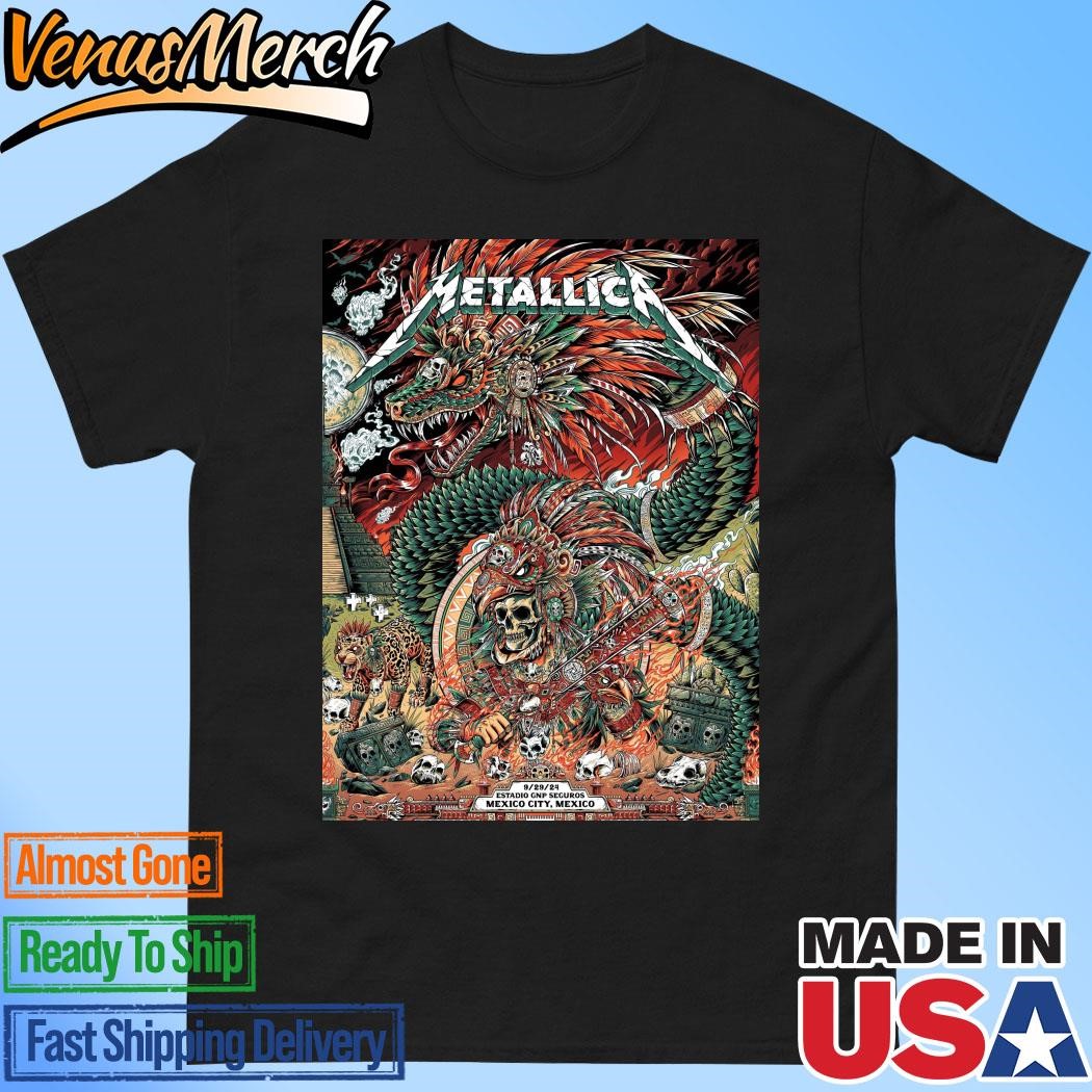 Official Metallica Mexico Night 4 Poster In Mexico City M72 CDMX At Estadio GNP Seguros On September 29th M72 North American Tour 2024 Classic T-Shirt