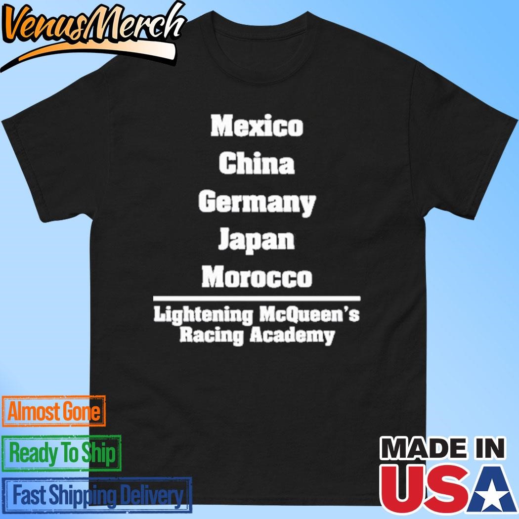 Official Mexico China Germany Japan Morocco Lightning Mcqueen Racing Academy Shirt