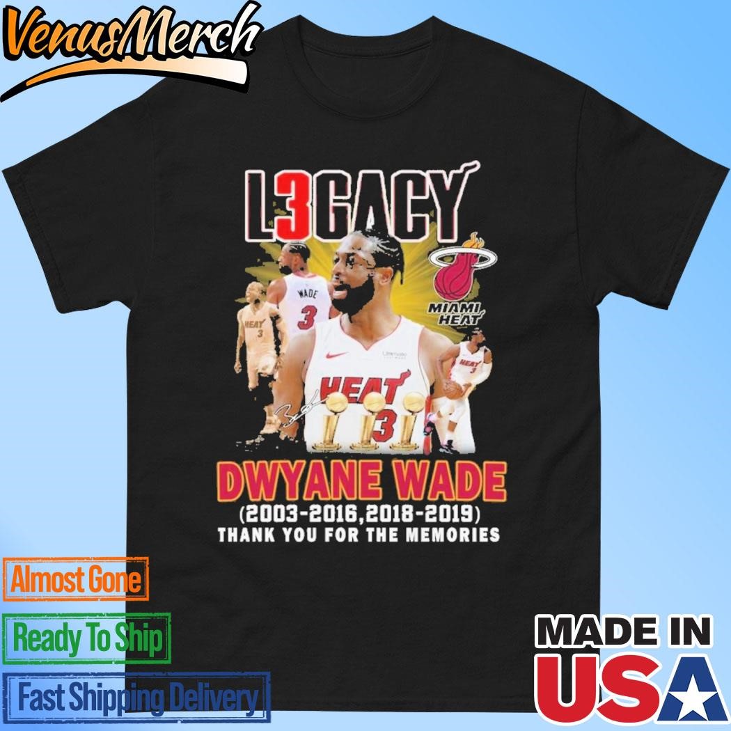 Official Miami Heat Dwyane Wade Thank You For The Memories T-Shirt