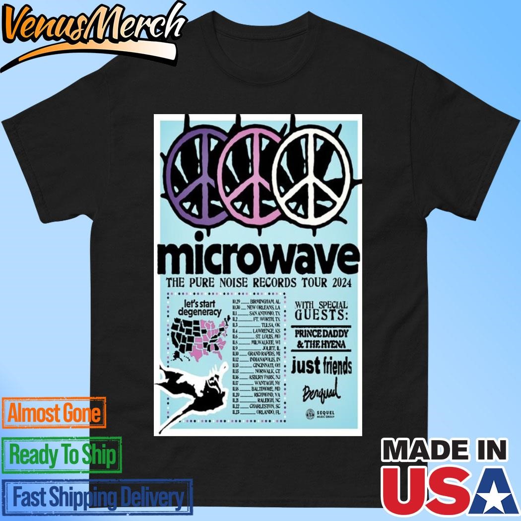 Official Microwave The Pure Noise Records Tour 2024 Poster Shirt