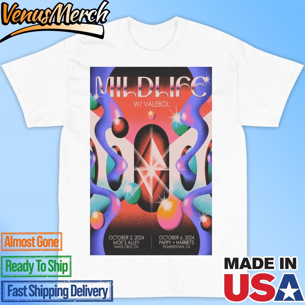 Official Mildlife With Calebol California Tour October 2 & 6 2024 Poster Shirt