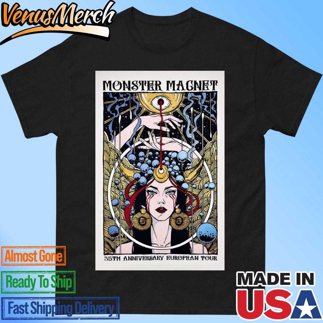 Official Monster Magnet 35th Anniversary European 2024 Tour Poster Shirt