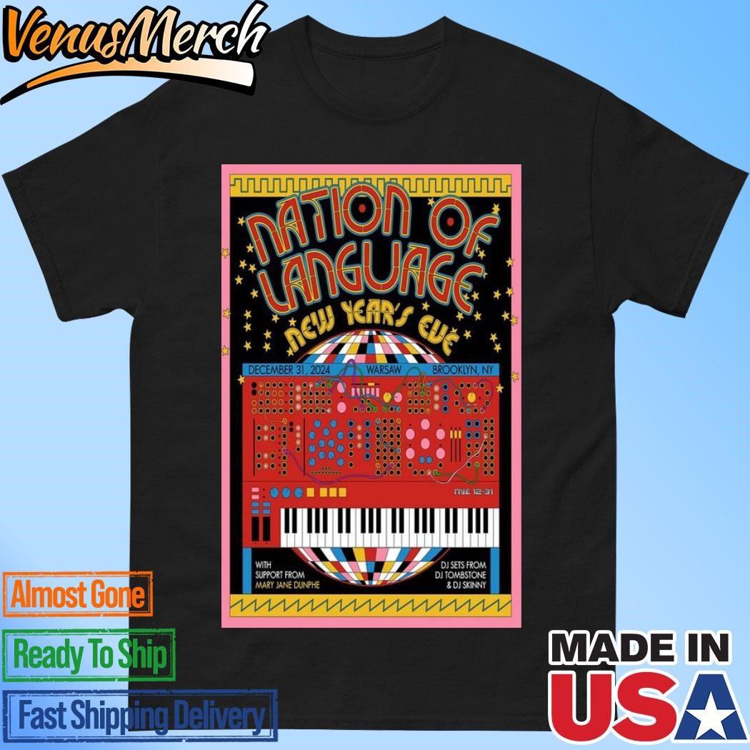 Official Nation Of Language New Year's Eve December 31 2024 Warsaw Brooklyn, NY Poster Shirt