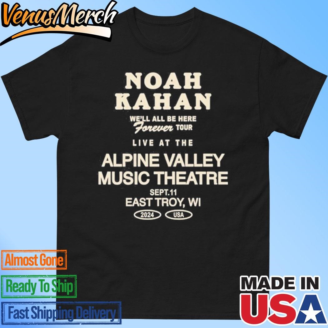 Official Noah Kahan Sept 11 2024 Live At The Alpine Valley, East Troy, WI Concert Shirt