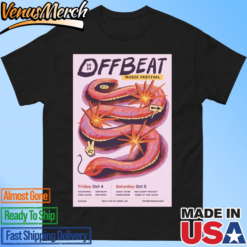 Official Offbeat Music Festival October 4-5 2024 In Reno NV Show Poster Shirt