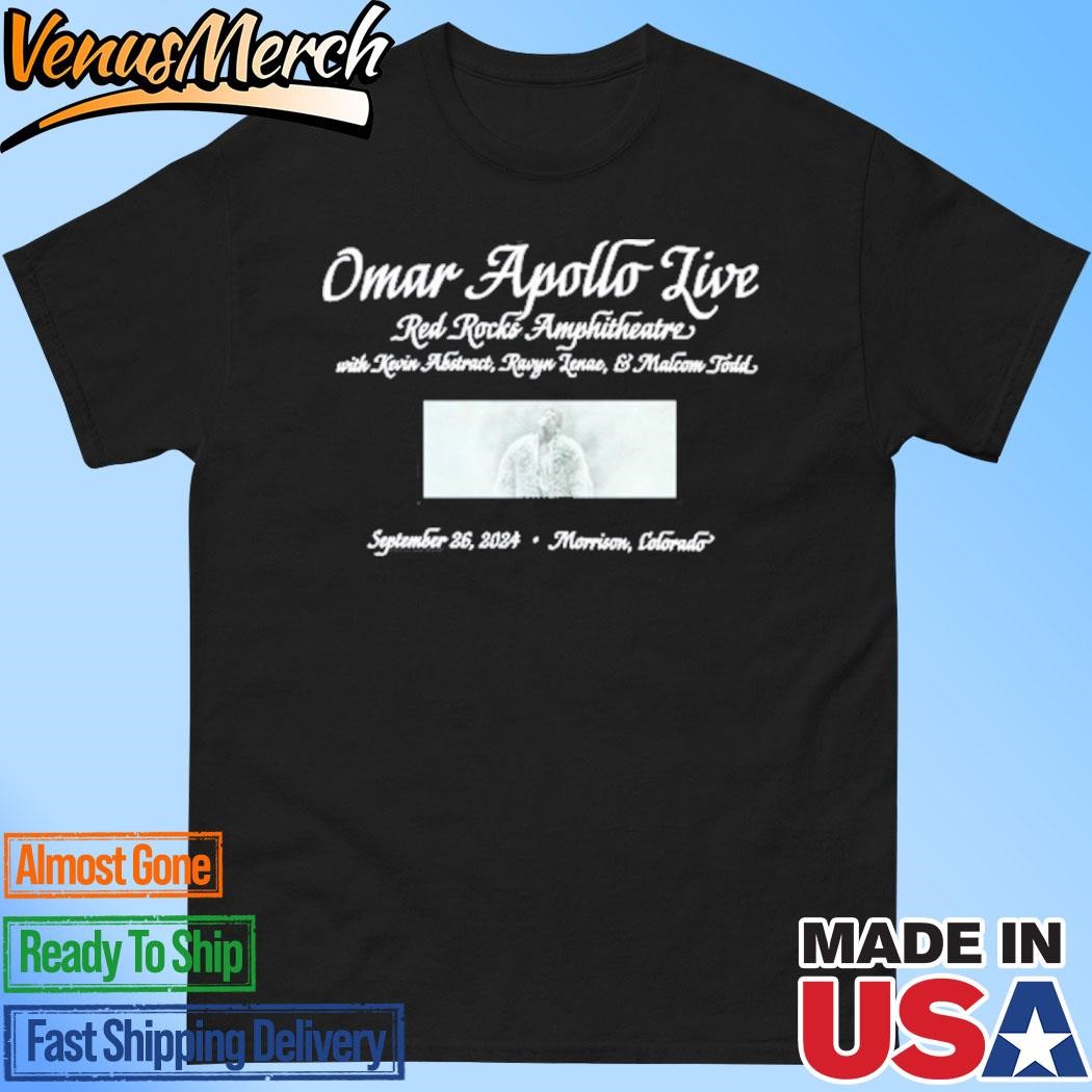 Official Omar Apollo September 26 2024 Red Rocks Morrison CO T-Shirt