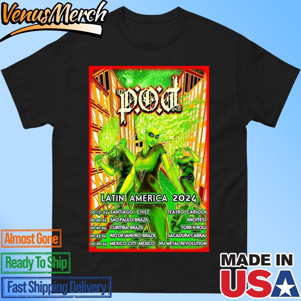 Official P.O.D. Latin America Tour 2024 Poster Shirt