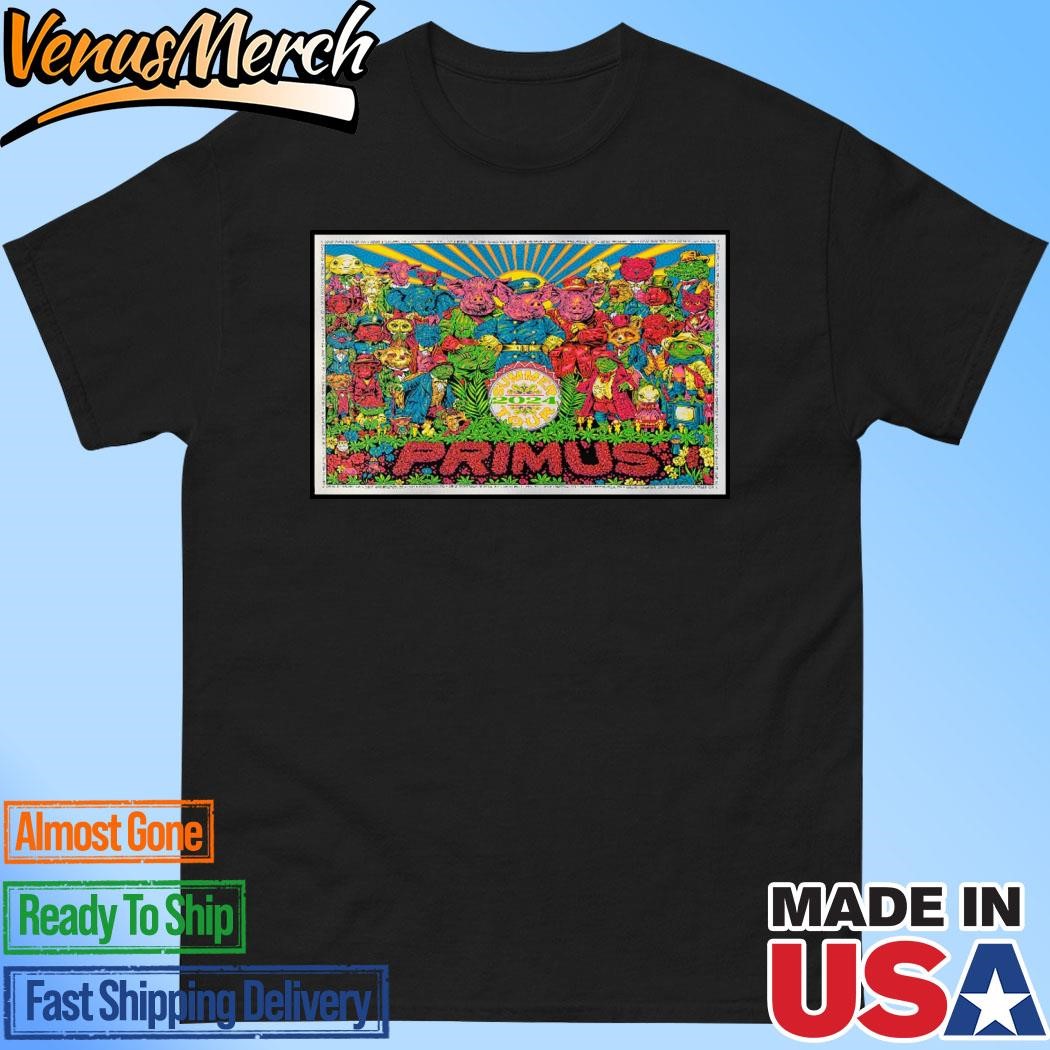 Official PRIMUS Band Tour 2024 Poster Shirt