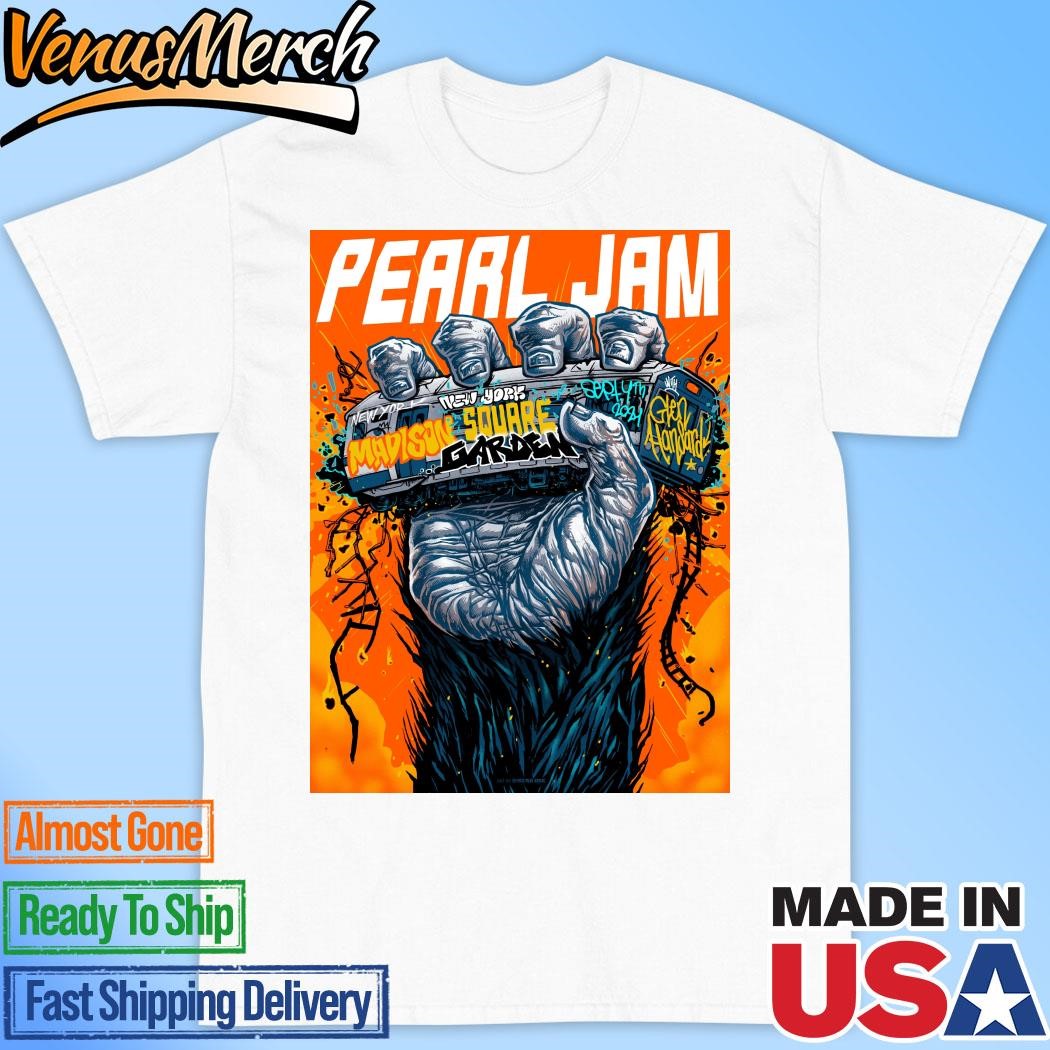 Official Pearl Jam New York September 04 2024 Tour Poster T-Shirt