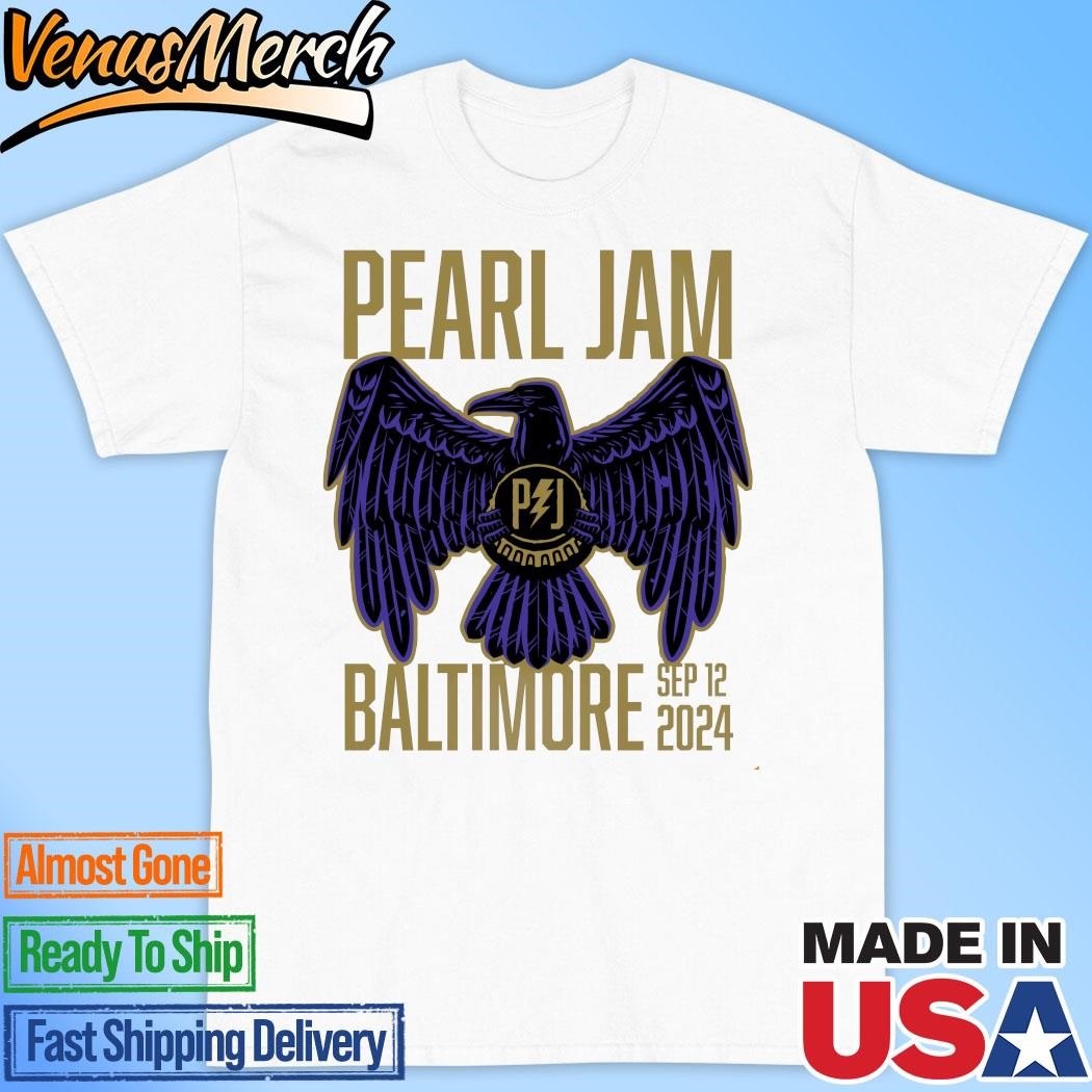 Official Pearl Jam September 12 2024 Baltimore, MD CFG Bank Arena Shirt