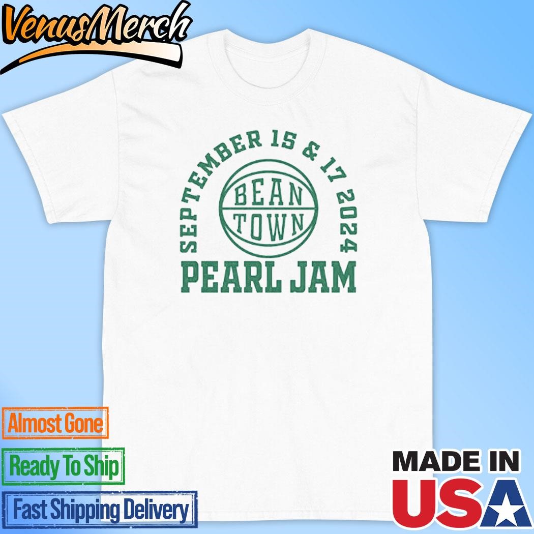 Official Pearl Jam September 15 & 17 2024 Bean Town T-Shirt