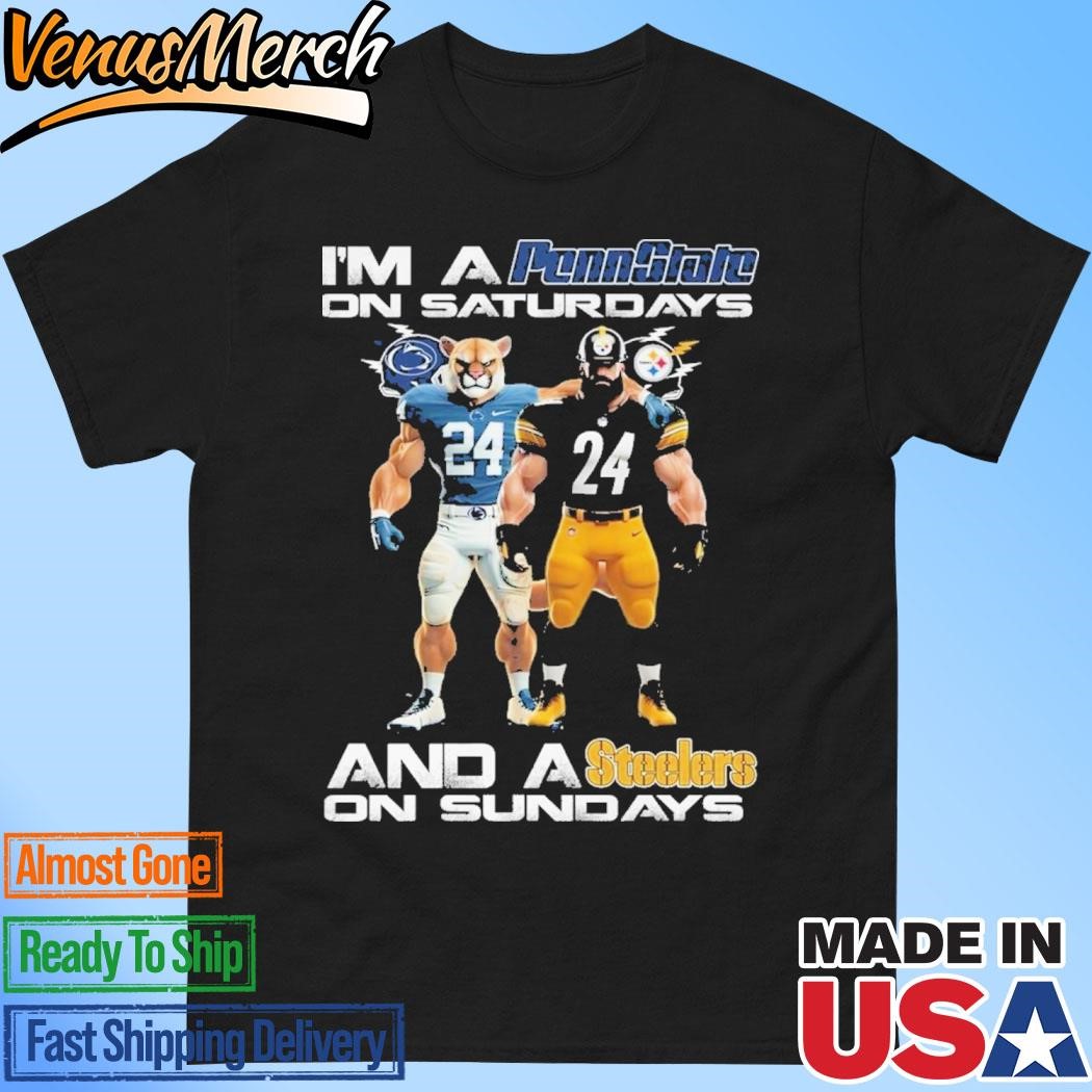 Official Penn State Nittany Lions On Saturdays Pittsburgh Steelers On Sundays T-Shirt