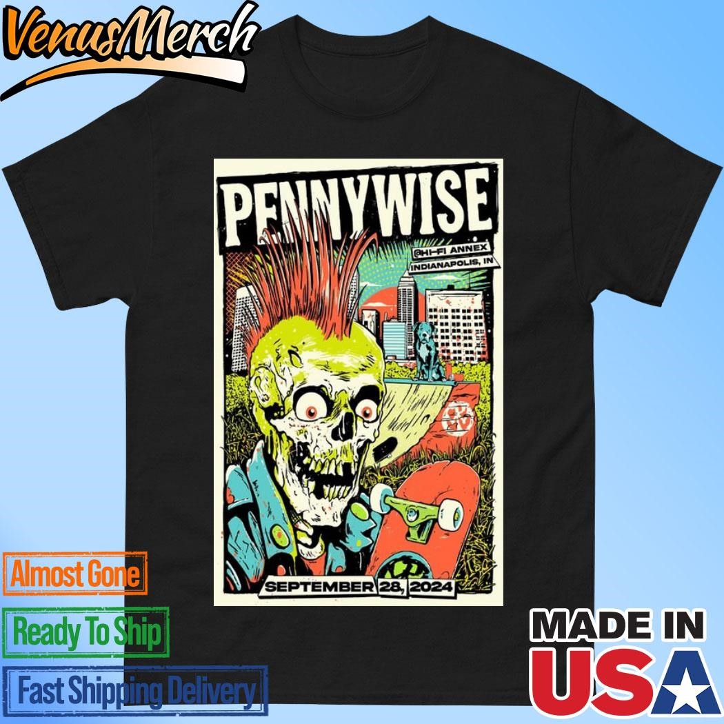 Official Pennywise Hi-Fi Annex, Indianapolis IN September 28, 2024 Show Poster Shirt