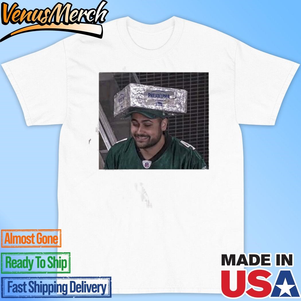 Official Philadelphia Cream Cheese Monster Hat Eagles Fan T-Shirt