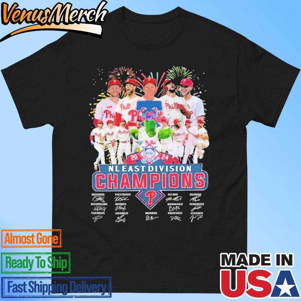 Official Philadelphia Phillies NL East Division Champs 2024 The Celebration T-Shirt