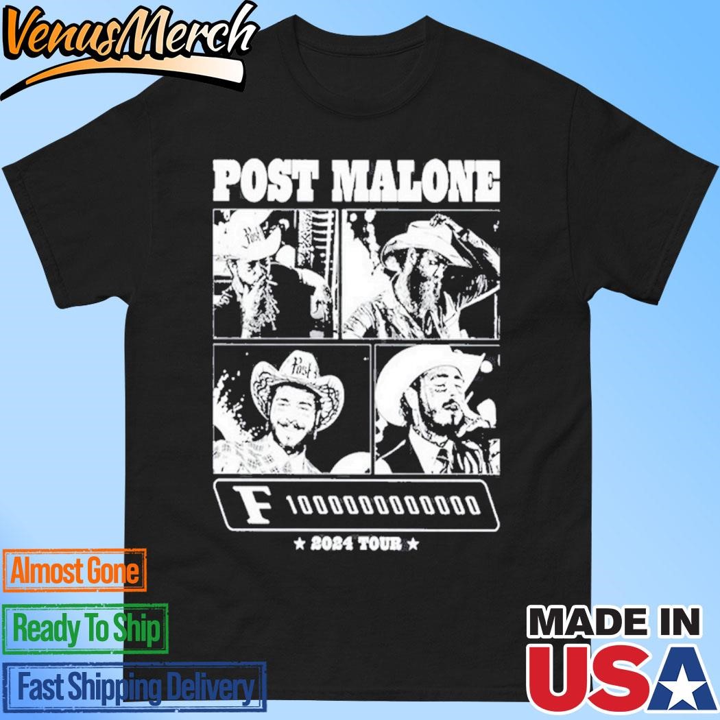 Official Post Malone F1000000000000 2024 Tour T-Shirt