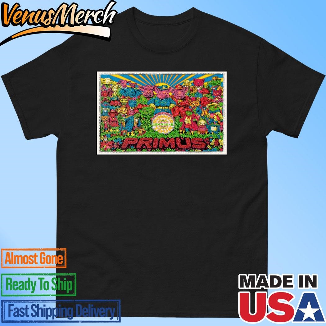 Official Primus Summer 2024 Tour Poster Shirt