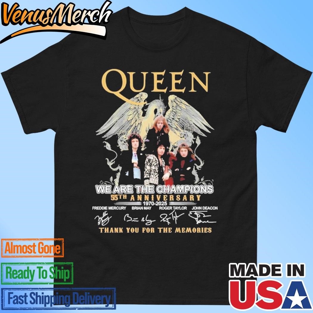 Official Queen – We Are The Champions 55th Anniversary Signature Thank You For The Memories Unisex T-Shirt