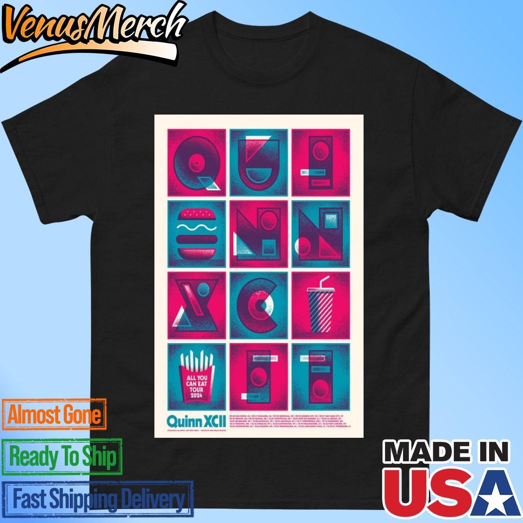 Official Quinn XCII All You Can Eat Tour 2024 Poster Shirt