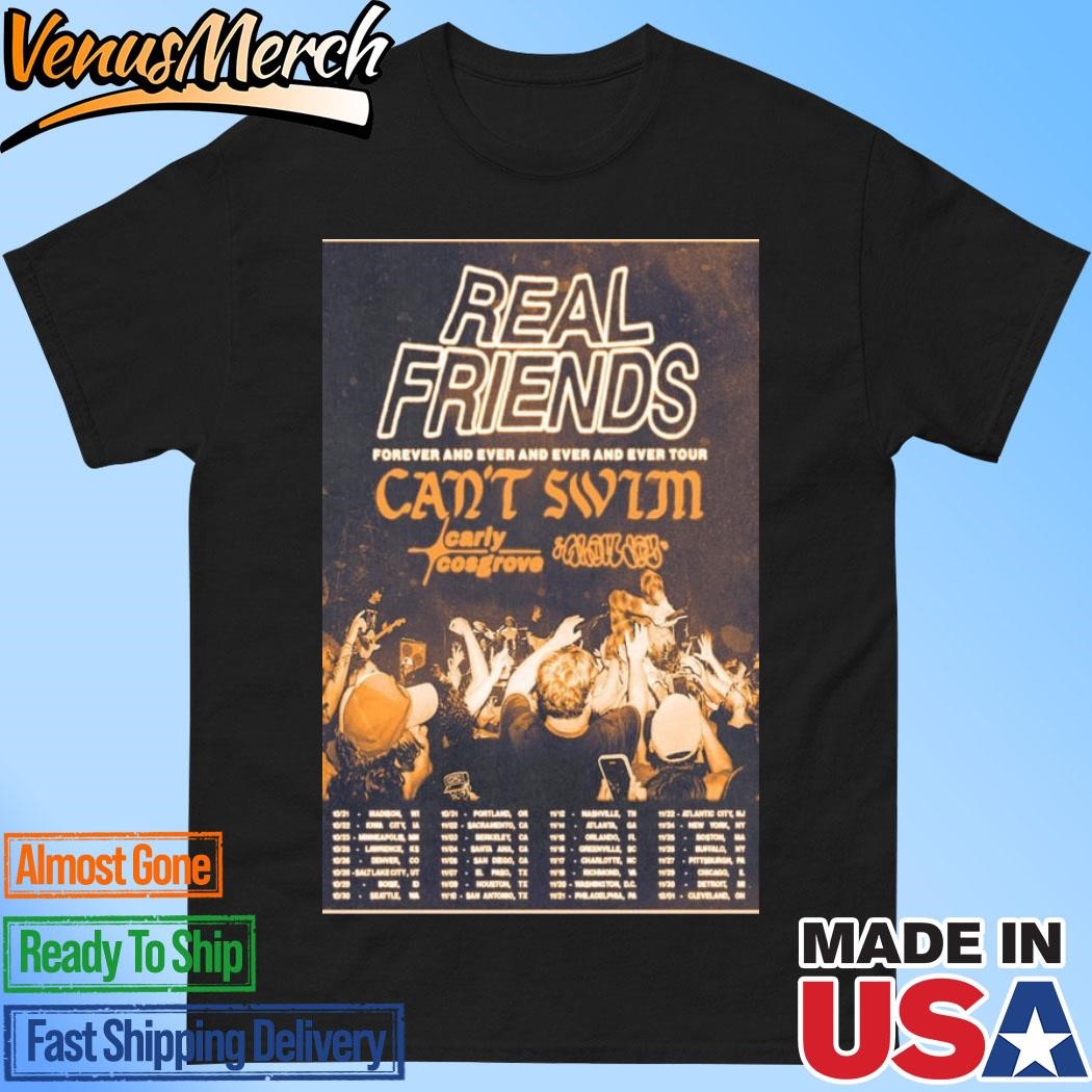 Official Real Friends US Fall Tour 24 Poster Shirt