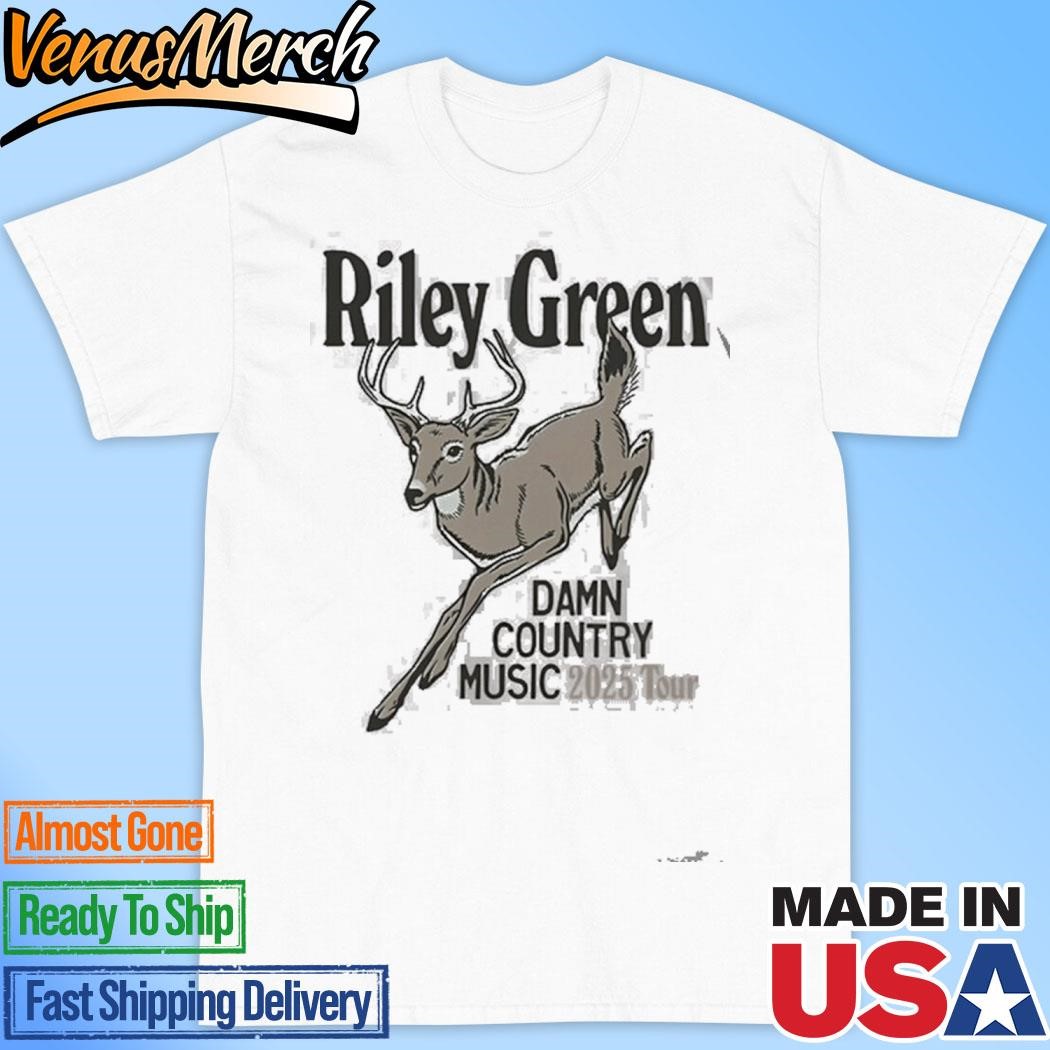 Official Riley Green Damn Country Music Tour 2025 Deer Event Shirt