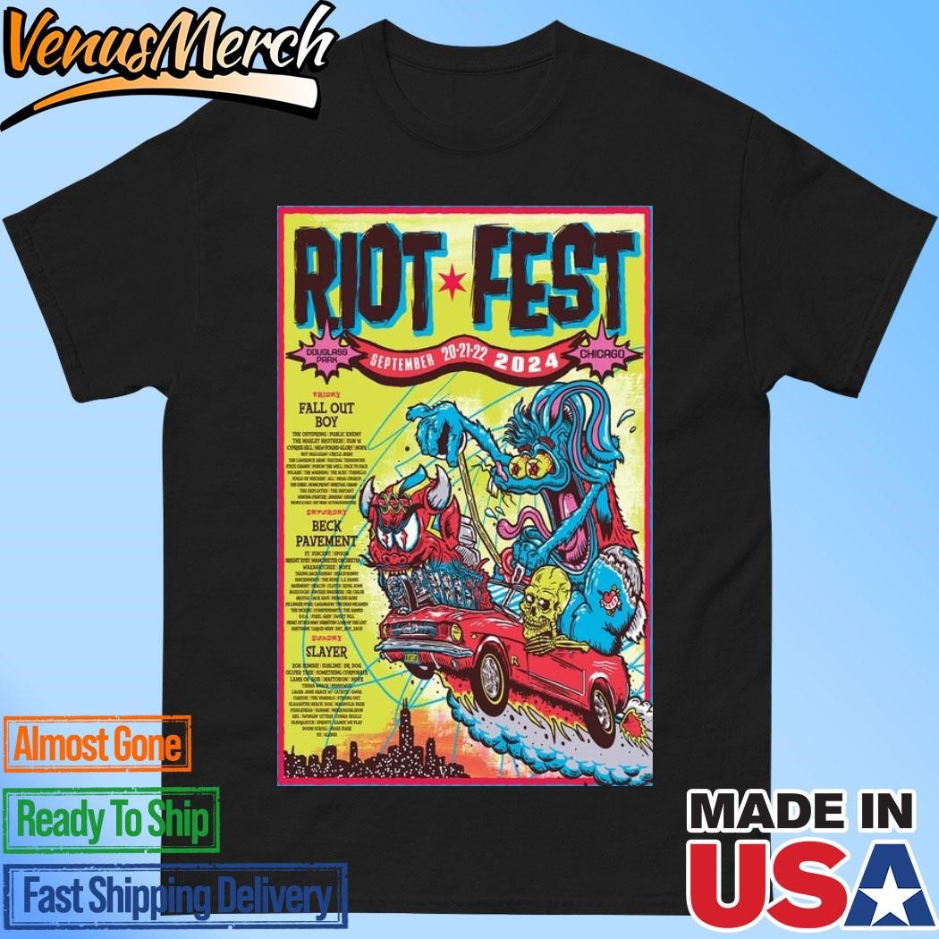 Official Riot Fest September 20-22 2024 Chicago, IL Poster Shirt