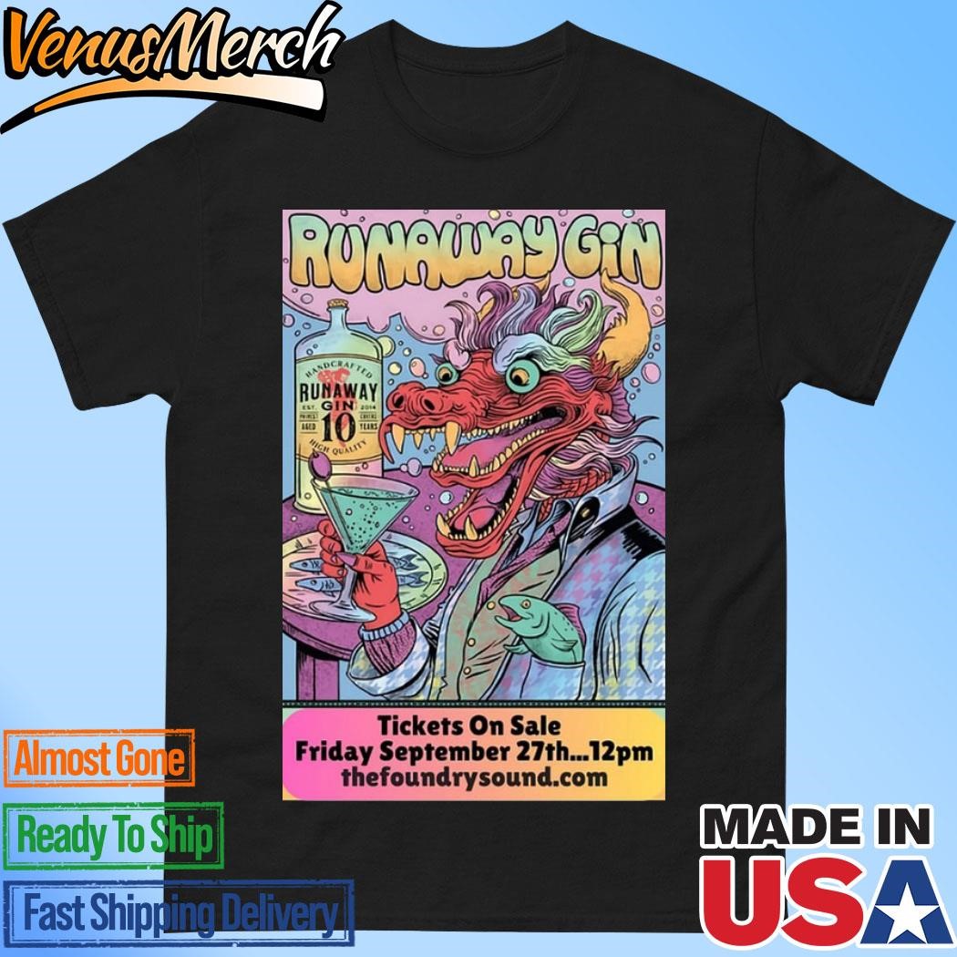 Official Runaway Gin Poster Tour Friday Sept 27 2024 The Foundry Sound Shirt