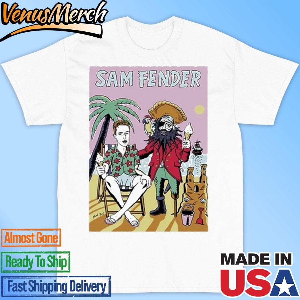 Official Sam Fender Beach Pirate White 2024 Shirt