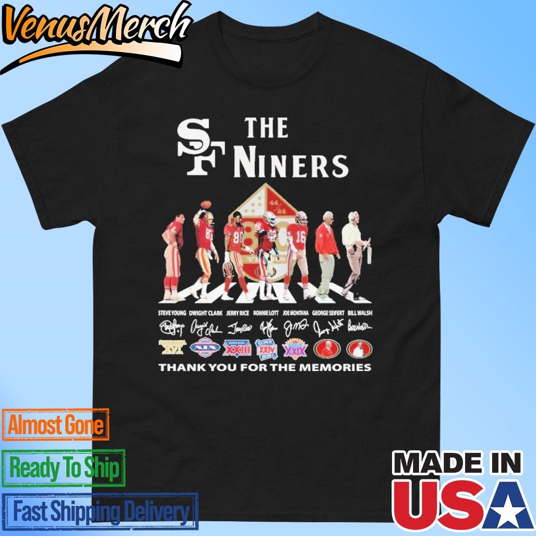 Official San Francisco 49ers The Niners Signature Thank You For The Memories Unisex T-Shirt