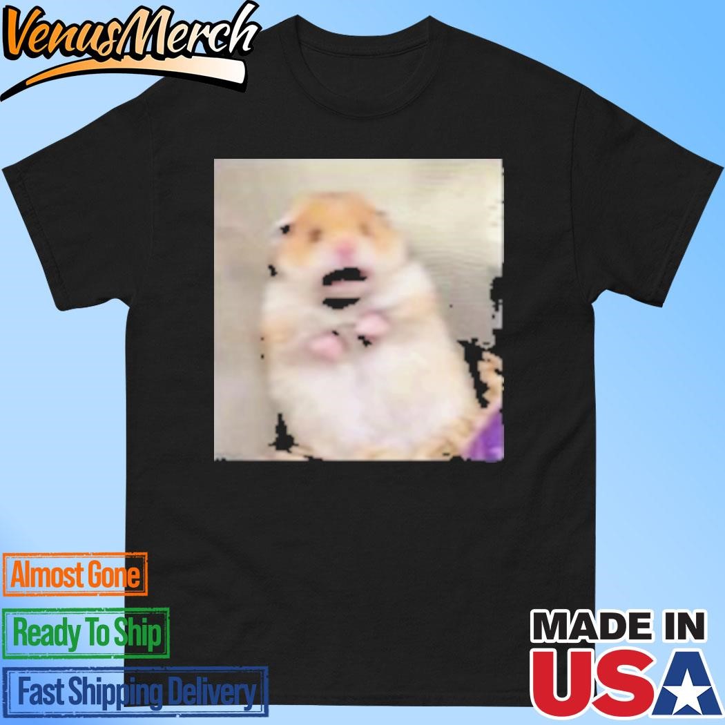 Official Scared Hamster Funny Meme T-Shirt